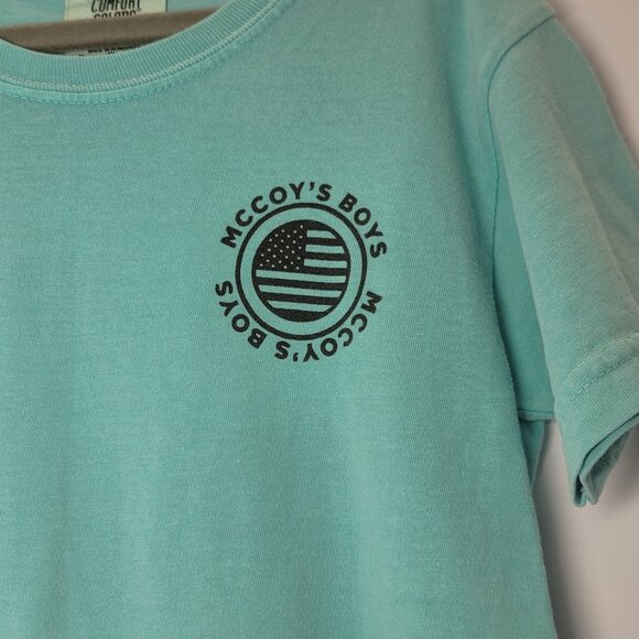 Cardin McCoy Aqua Short Sleeve Shirt (Size S) Sweet Summertime - Picture 9 of 10